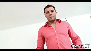 Oral job for beloved cheerful fellow